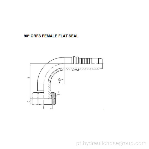 90 Cotovelo ORFS Fêmea Flat Seal 24291